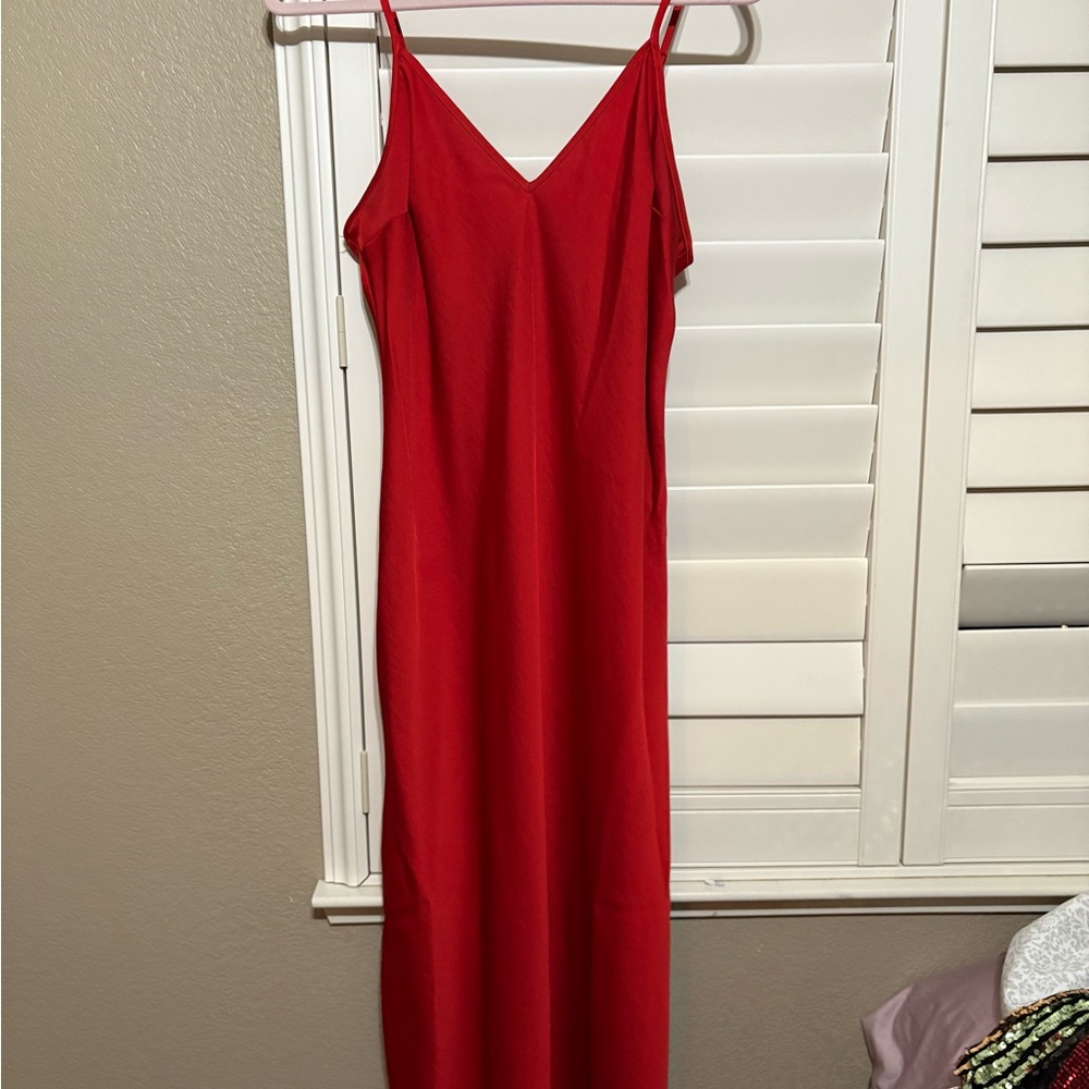 Elegant Red Silk dress